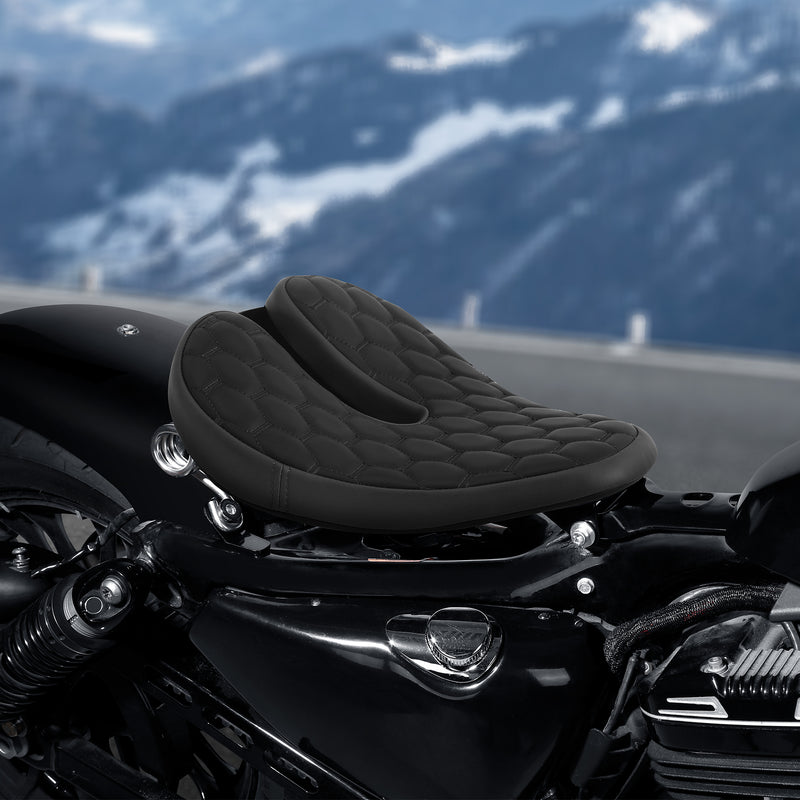 C.C. RIDER Noseless Sportster Seat Solo Spring Seat Torsion Type Motorcycle Solo Seat Iron 883 Iron 1200 Bobber Seat Chopper Seat 2004-2024