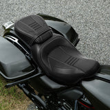 Gel Seat C.C. RIDER Touring Seat Two Piece 2 Up Seat Low Profile Driver Passenger Seat Bullet For Road Glide Street Glide Road King, 2009-2023