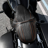 C.C. RIDER Touring Seat 2 up Seat Driver Passenger Seat Custom Motorcycle Seat For Harley Touring Street Glide Road Glide Electra Glide, 2008-2023