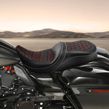 C.C. RIDER Touring Seat Driver Passenger Seat 2 Up Seat For FL Touring Road King Electra Glide Road Glide, White, 2009-2023