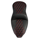 C.C. RIDER Touring Seat Driver Passenger Seat 2 Up Seat Lattice Stitch For FL Touring Road King Electra Glide Road Glide, 2009-2023