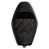 C.C. RIDER Sportster Seat Solo Seat Lattice Stitching For Sportster Iron 883 Iron1200 XL883 XL1200, 2010-2023