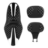 C.C. RIDER Touring Seat Driver Passenger Seat With Backrest For Harley Touring Street Glide Road Glide Electra Glide, Black White, 2008-2023