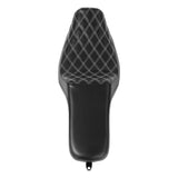C.C. RIDER Dyna Step Up Seat 2 up Seat White Lattice Stitching For Dyna Low Rider Fat Bob FXD/FXDWG, 2006-2017