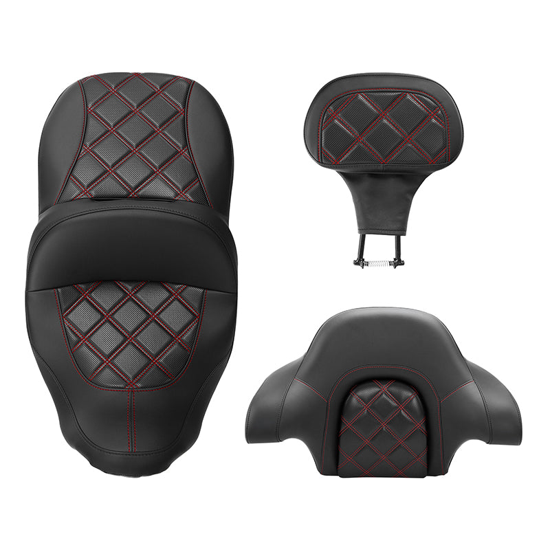 C.C. RIDER Touring Seat 2 up Seat Driver Passenger Seat Comfort Pro Fo –  CCRiderseats