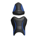 C.C. RIDER YZF R6 Front And Rear Seat Fit For YAMAHA R6 Black Blue Pillion Cushion, 2006, 2007