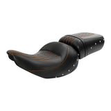 C.C. RIDER Indian Seat 2 Piece 2 Up Seat Lattice Stitch Studs Design For Indian Chieftain Dark Horse Chieftain Limited Chieftain Elite, 2014-2025