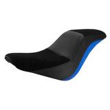 C.C. RIDER Softail Seat Low Rider S ST Blue Trimming Alcantara Seat Driver Passenger Seat Low Rider FXLR FXLRS FXLRST 2018-2024