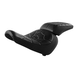 C.C.RIDER Softail Passenger And Driver Seat Spider Web Stitching Two Pieces Seat For Harley Fatboy 114 FLFB FLFBS, 2018-2024