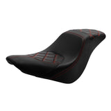 C.C. RIDER Softail Seat Low Rider S St Red Diamond Stitching Seat Driver Passenger Seat Low Rider FXLR FXLRS FXLRST 2018-2024