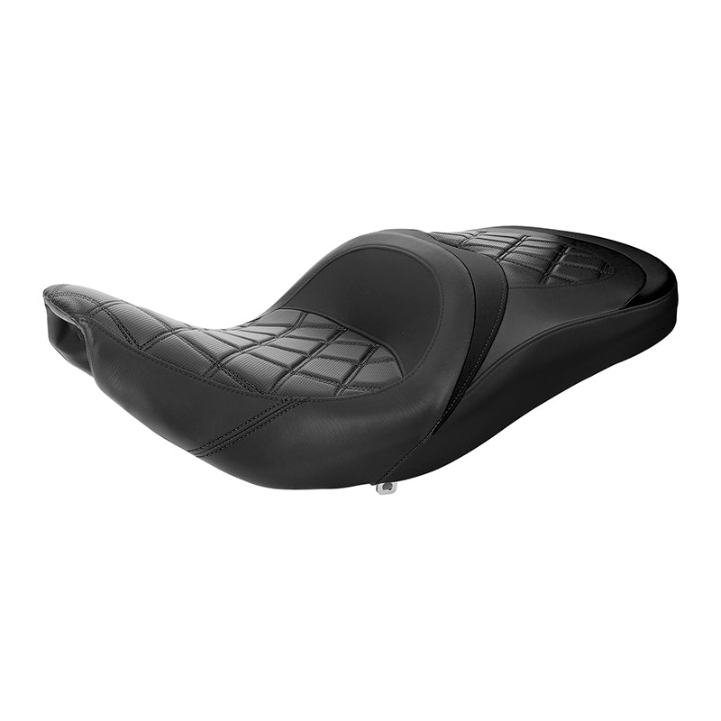C.C.RIDER Indian Chieftain 2 Up Seat Reach Touring Motorcycle Seat Diamond Stitching, 2014-2023