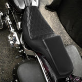 C.C. RIDER Dyna Step Up Seat 2 up Seat Black Lattice Stitching For Low Rider Fat Bob FXD/FXDWG, 2006-2017