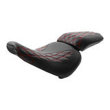 C.C.RIDER Softail Passenger And Driver Seat Lattice Stitching Two Piece Seat  For Harley Fatboy 114 FLFB FLFBS, 2018-2024