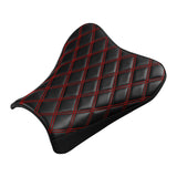 C.C. RIDER GSX-R1000 Front And Rear Seat Fit For SUZUKI GSXR1000 Red Lattice Stitch, 2007, 2008