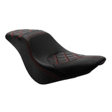 C.C. RIDER Softail Seat Low Rider S St Red Diamond Stitching Seat Driver Passenger Seat Low Rider FXLR FXLRS FXLRST 2018-2024