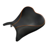 C.C. RIDER GSX-R750 GSX-R600 Front And Rear Seat Fit For SUZUKI GSXR750 GSXR600 Black Orange Stitch, 2006-2007