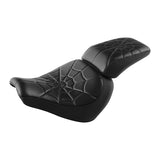 C.C.RIDER Softail Passenger And Driver Seat Spider Web Stitching Two Pieces Seat For Harley Fatboy 114 FLFB FLFBS, 2018-2024