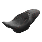C.C. RIDER Touring Seat 2 up Seat Driver Passenger Seat Custom Motorcycle Seat For Harley Touring Street Glide Road Glide Electra Glide, 2008-2023
