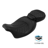 Gel Seat Touring Seat Two Piece Seat Low Profile Driver Passenger Seat For Road Glide Street Glide Road King, 2009-2023