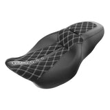 C.C. RIDER Touring Seat 2 up Seat Driver Passenger Seat Custom Motorcycle Seat For Harley Touring Street Glide Road Glide Electra Glide, 2008-2023