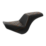 C.C. RIDER Softail Step Up Seat 2 Up Seat Diamond Stitching For Softail Street Bob FXBB Standard FXST Models 2018-2024