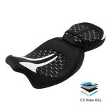 Gel Seat Touring Seat Two Piece Seat Low Profile Driver Passenger Seat For Road Glide Street Glide Road King, 2009-2023