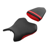 C.C. RIDER YZF R6  Front And Rear Seat Fit For YAMAHA R6 Black Red Stitch, 2006, 2007