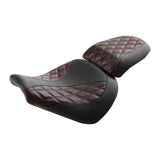 C.C.RIDER Softail Passenger And Driver Seat Lattice Stitching Two Piece Seat  For Harley Fatboy 114 FLFB FLFBS, 2018-2024
