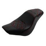 C.C. RIDER Softail Seat Low Rider S St Red Diamond Stitching Seat Driver Passenger Seat Low Rider FXLR FXLRS FXLRST 2018-2024