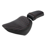 C.C. RIDER Softail Seat Driver And Passenger Seat 2 Up Seat Motorcycle Seats Cover For Street Bob Softail Standard FXBB FXST Black Orange 2018-2024