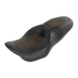 C.C. RIDER Touring Seat 2 up Seat Driver Passenger Seat For Harley Touring Street Glide Road Glide Electra Glide, 2008-2023