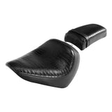 C.C. RIDER Softail Seat Driver And Passenger Seat 2 Up Seat For Street Bob Softail Standard FXBB FXST Black 2018-2023