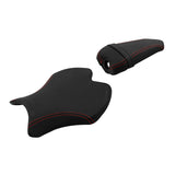 C.C. RIDER YZF R6 Front And Rear Seat Red Trimming For YAMAHA YZFR6 Black Red, 2017-2022
