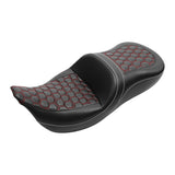 C.C. RIDER Touring Seat Driver Passenger Seat 2 Up Seat For FL Touring Road King Electra Glide Road Glide, White, 2009-2023