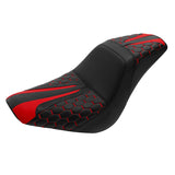 C.C. RIDER Softail Seat Low Rider S St Red Racing Style Seat Driver Passenger Seat Low Rider FXLR FXLRS FXLRST 2018-2024