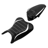 C.C. RIDER Ninja 400 Z400 Front And Rear Seat Fit For Kawasaki Ninja400 Black White, 2018-2024