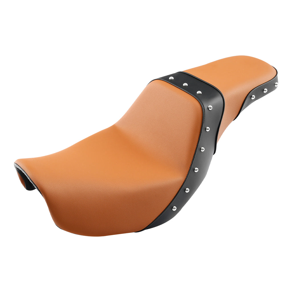 C.C. RIDER Dyna Step Up Seat 2 up Seat For Dyna Low Rider Fat Bob FXD/FXDWG Studs Design, 2006-2017