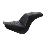 C.C. RIDER Softail Step Up Seat 2 Up Seat Diamond Stitching For Softail Street Bob FXBB Standard FXST Models 2018-2024