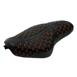 C.C. RIDER Orange Honeycomb Sportster Seat 2 up Seat Iron 883 Iron 1200 XL883 XL1200 Bobbor Seat, 2004-2023