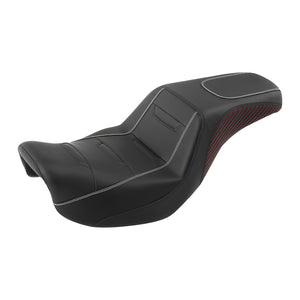 C.C. RIDER Dyna Step Up Seat 2 up Seat For Dyna Low Rider Fat Bob FXD/FXDWG, 2006-2017