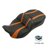 Gel Seat C.C. RIDER Touring Driver Passenger Seat For Harley CVO Road Glide Electra Glide Street Glide Road King, 2009-2023