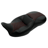 C.C. RIDER Touring Seat 2 Up Seat Driver Passenger Seat Homeycomb For Harley CVO Road Glide Electra Glide Street Glide Road King, 2009-2023