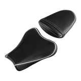 C.C. RIDER GSX-R1000 Front And Rear Seat Fit For SUZUKI GSXR1000 Black White Stitching, 2005, 2006