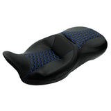 C.C. RIDER Touring Seat 2 Up Seat Driver Passenger Seat Homeycomb For Harley CVO Road Glide Electra Glide Street Glide Road King, 2009-2023