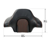 C.C. RIDER King Passenger Backrest King Tour Pack Trunk Backrest For Touring Road Glide Electra Glide Street Glide Road King, 2014-2023