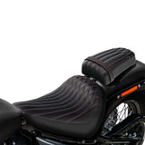 C.C. RIDER Softail Seat Driver And Passenger Seat 2 Up Seat Motorcycle Seats Cover For Street Bob Softail Standard FXBB FXST Black Orange 2018-2024
