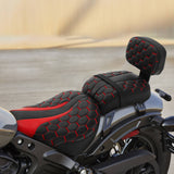 C.C. RIDER Indian Scout 2 Piece 2 Up Seat Driver Passenger Seat With Backrest For Scout Bobber Sixty Scout Bobber ABS, 2018-2024