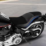 C.C. RIDER Softail Seat Low Rider S ST Blue Trimming Alcantara Seat Driver Passenger Seat Low Rider FXLR FXLRS FXLRST 2018-2024
