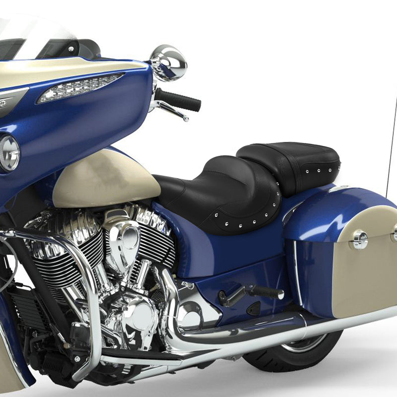 C.C. RIDER Indian Seat 2 Piece 2 Up Seat With Backrest For Indian Chieftain Dark Horse Chieftain Limited Chieftain Elite Springfield, 2014-2025