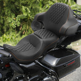 C.C. RIDER King Passenger Backrest King Tour Pack Trunk Backrest For Touring Road Glide Electra Glide Street Glide Road King, 2014-2023